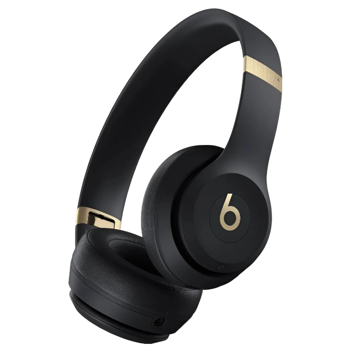 Беспроводные наушники Beats Solo 4 Matte, Черный/золотой