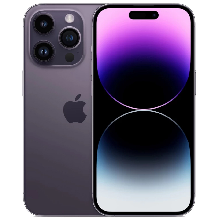 iPhone 14 Pro Max 128Гб (1 sim + eSIM / 77% / небольшое пятно на камере 3Х) Темно-фиолетовый - Б/У ★★★★☆