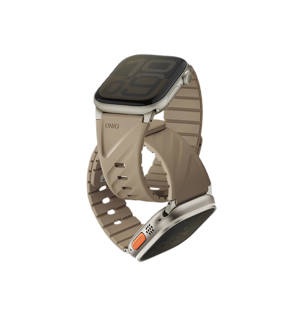 Ремешок Uniq для Apple Watch 49-40 mm ремешок FLUO Silicone Rubber Soft Sand