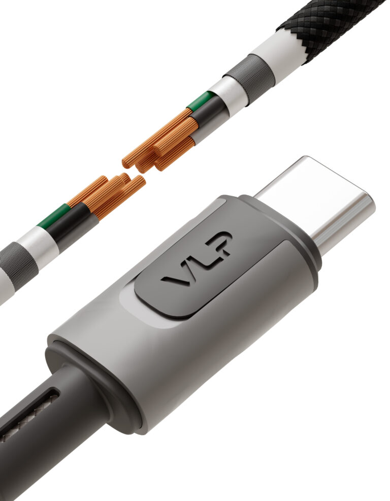 Дата-кабель VLP Force Line 100W USB-C + USB-C, 1.2m, Черный