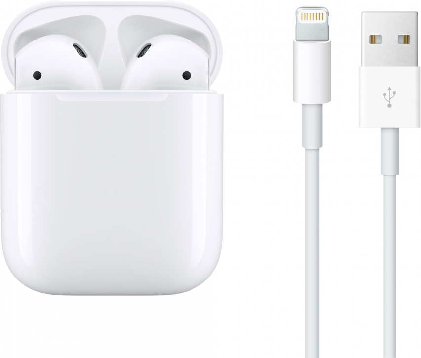 Apple AirPods 2, MV7N2, Не оригинальный кейс / Плохое качество звука и микрофона, Белый - Б/У