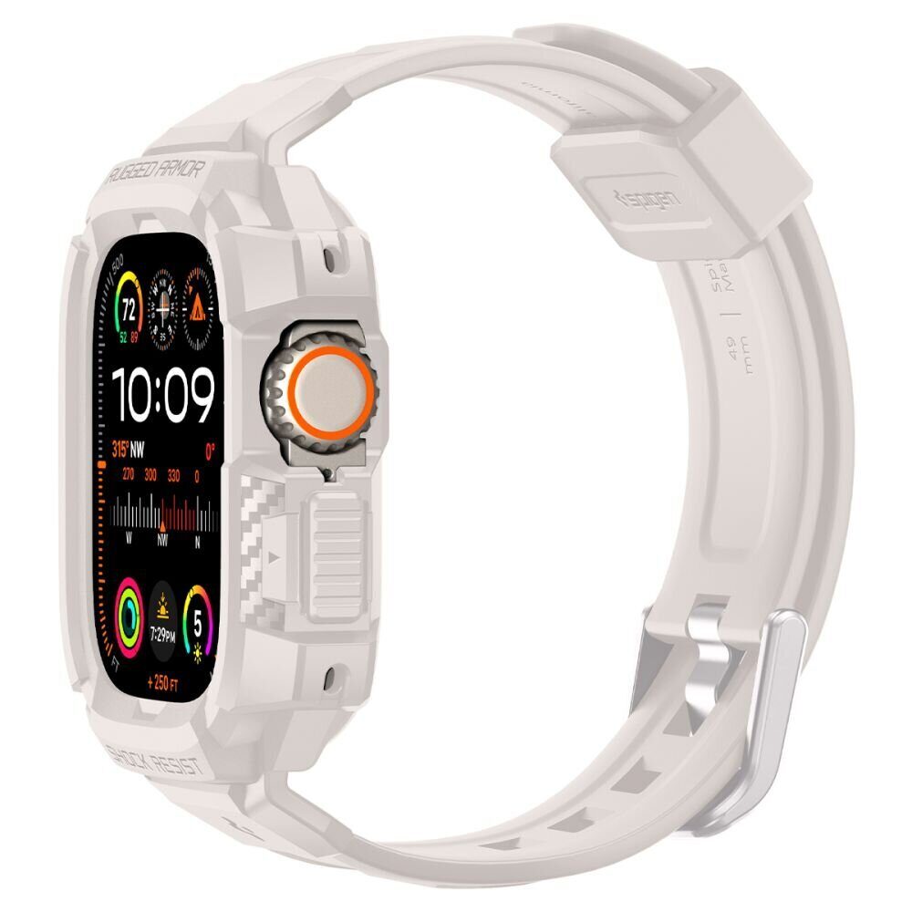 Ремешок+защитный чехол SPIGEN RUGGED ARMOR ”PRO” для Apple Watch Ultra 1 / 2 (49 мм),  Бежевый
