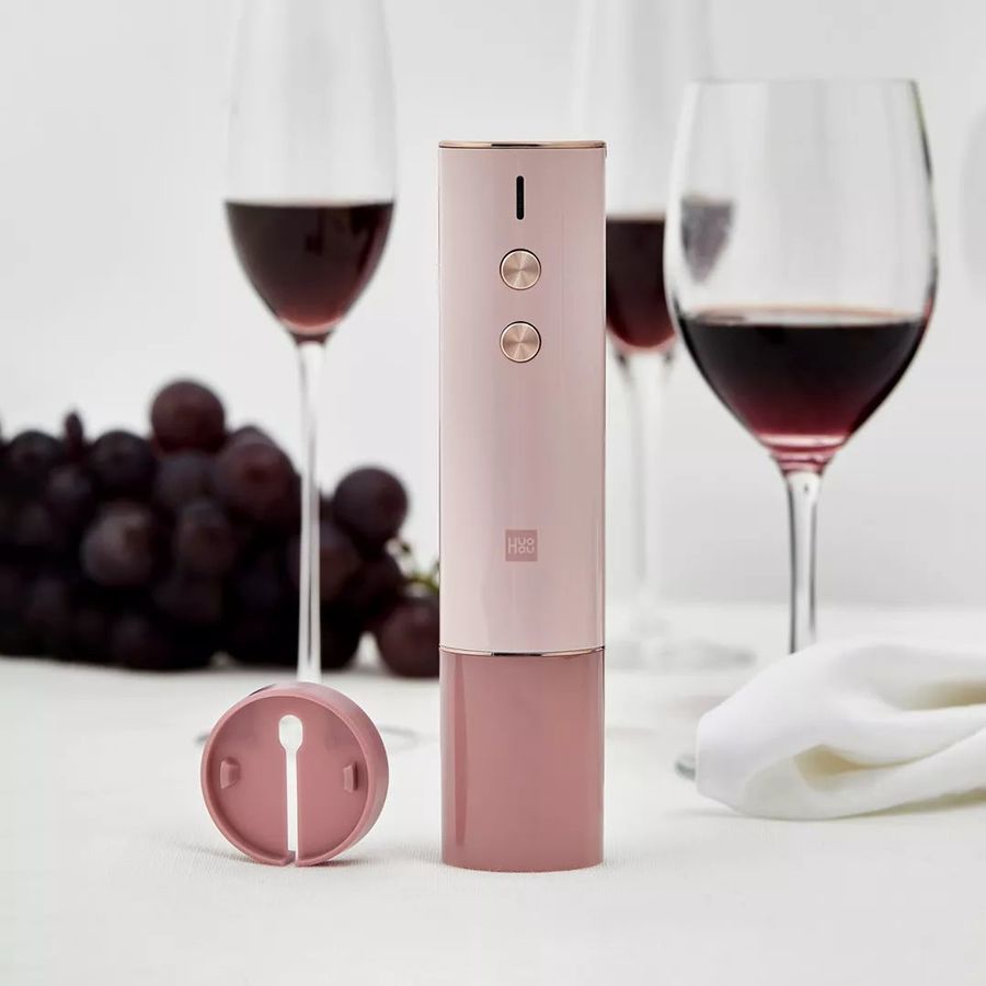 Электрический штопор Huo Hou Electric Wine Opener, Розовый