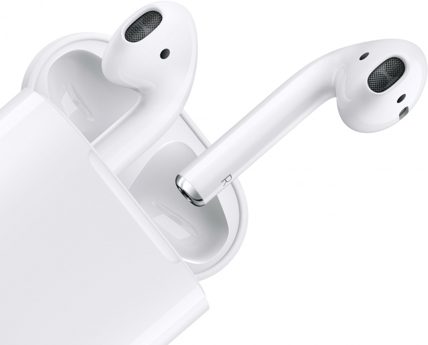 Apple AirPods 2, MV7N2, Не подключается левый наушник / high copy, Белый - Б/У