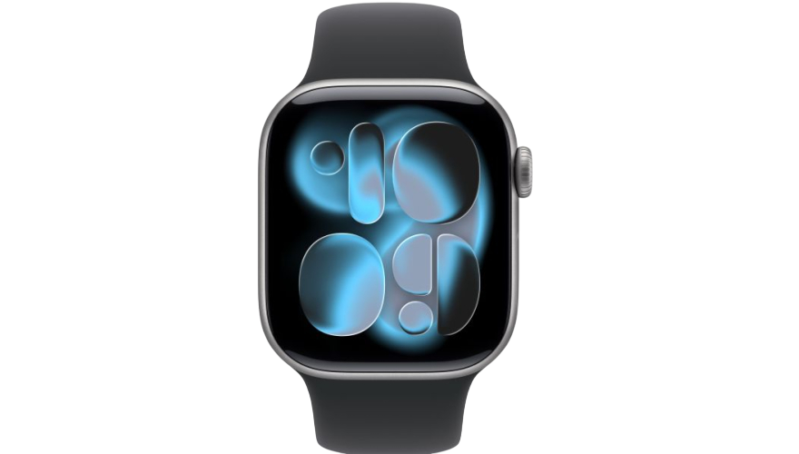 Apple Watch Series 11 GPS, 42 мм, корпус из алюминия цвета «серый космос», спортивный ремешок черного цвета M/L MEQX4