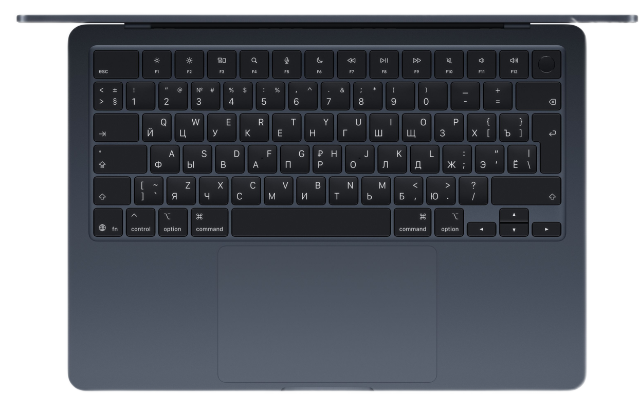 Ноутбук Apple MacBook Air 13" (Early 2026) MDHE4 (10C CPU/8C GPU/M5/16Гб/512Гб SSD) Темная ночь