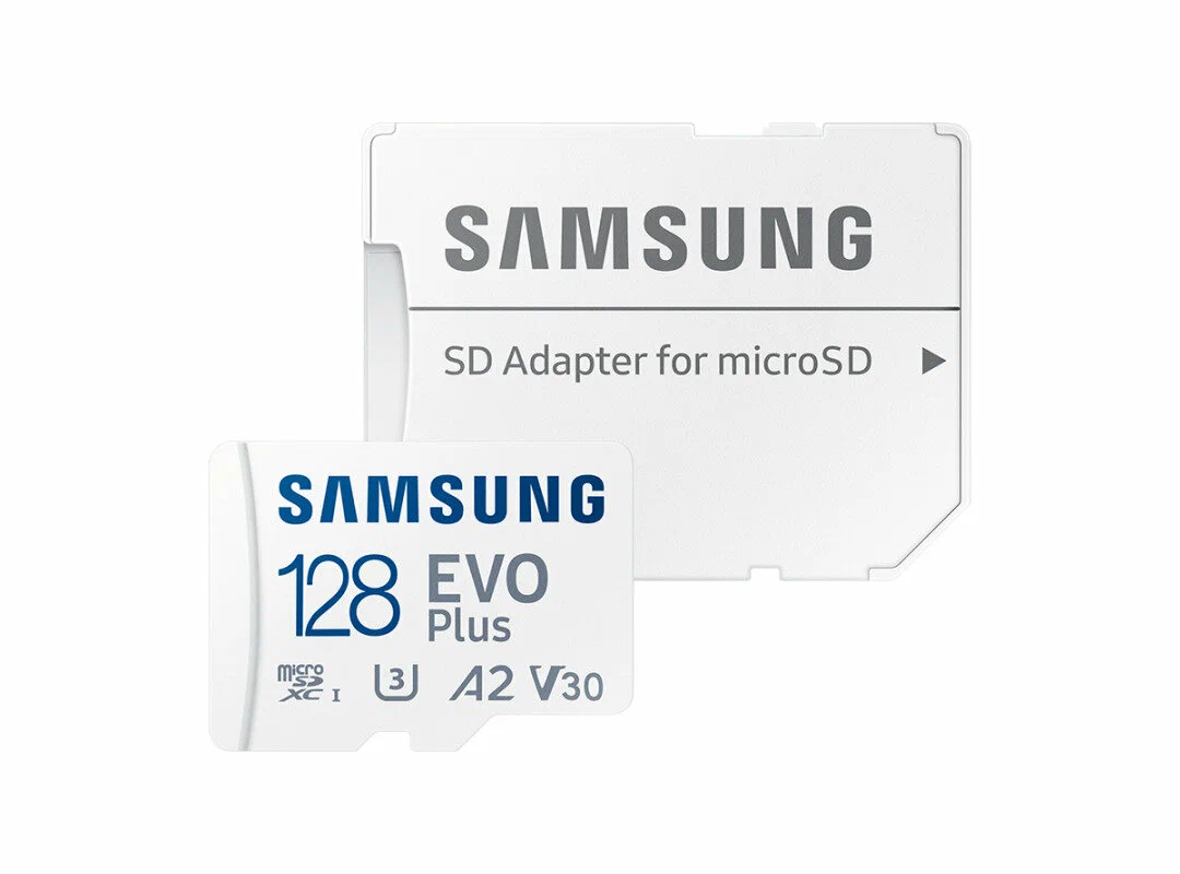 Карта памяти MicroSD 128 Гб Samsung Class 10 Evo Plus A2 V30 UHS-I (R/W  90/160 MB/s) + SD адаптер
